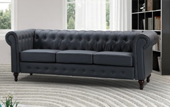 Faux Leather Sofa