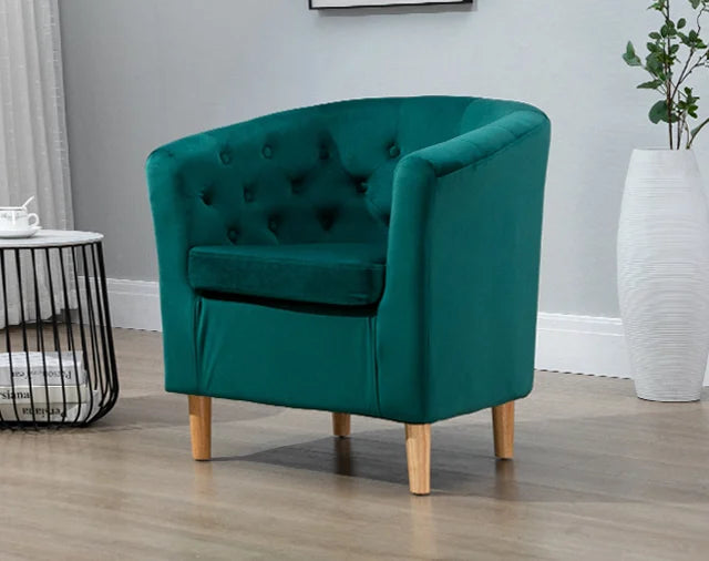 Velvet Button Chair