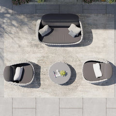 Textilene Rope Woven Outdoor Sofa Set