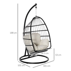 Rattan Hanging Egg Chair – Brown – Buy Online