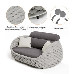 Textilene Rope Woven Outdoor Sofa Set