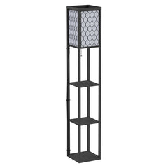 Standing Floor Lamp with 4-Tier Storage Shelf,