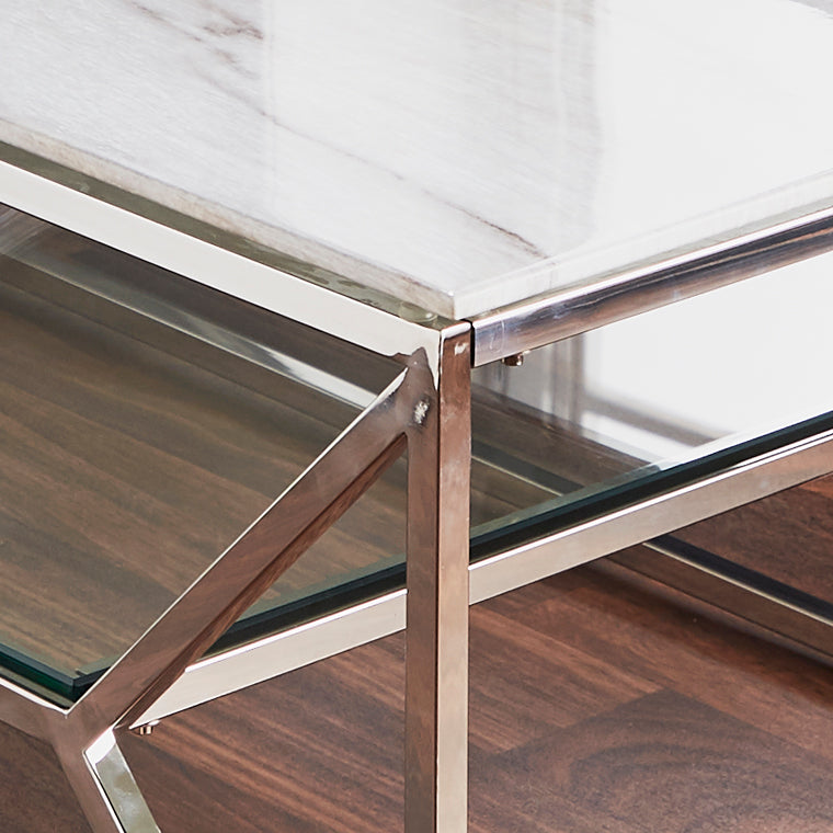 Marble Glass Coffee Table