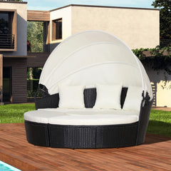 Rattan Outdoor Daybed with Canopy