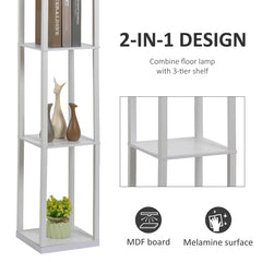 Standing Floor Lamp with 4-Tier Storage Shelf,