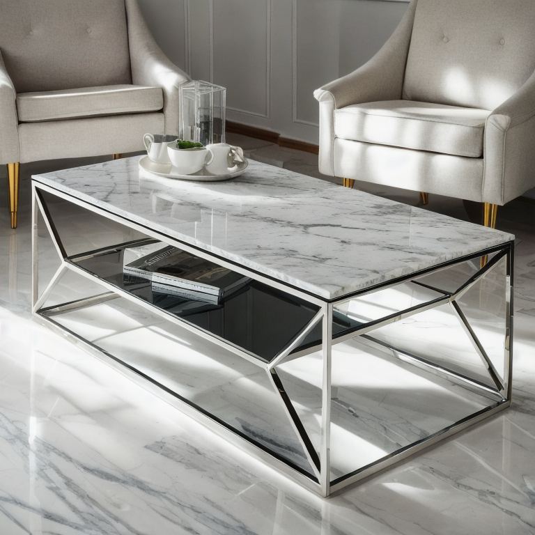 Marble Glass Coffee Table