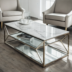 Marble Glass Coffee Table