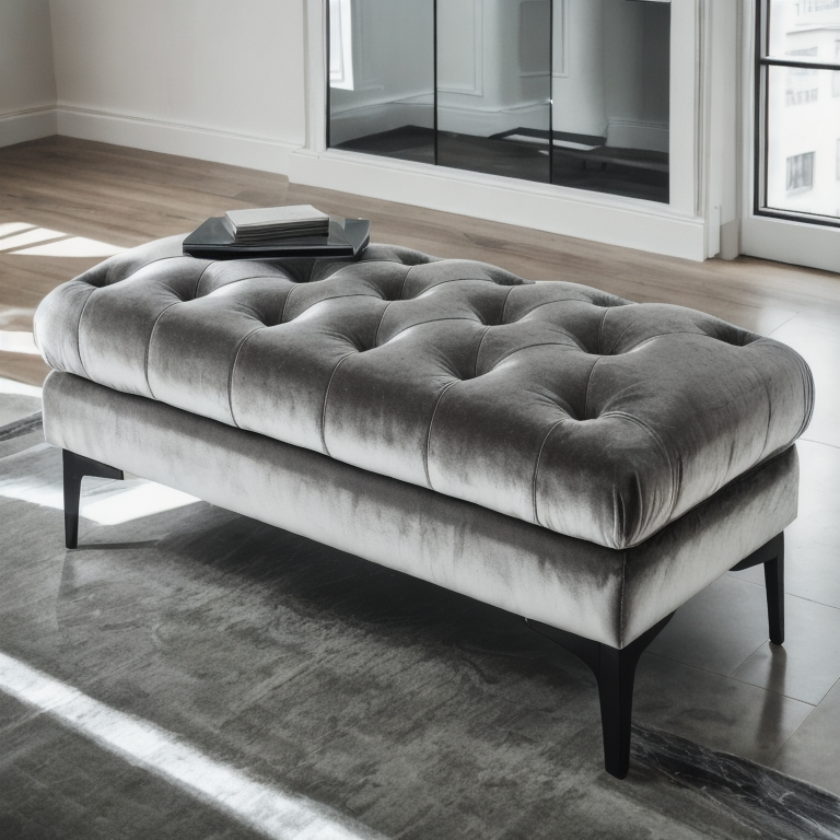Button Bench Grey