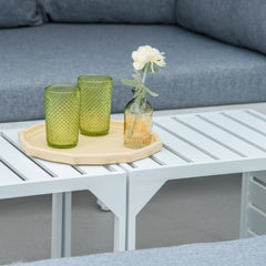 4 Pieces Outdoor Garden Lounge Set with Canopy