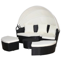 Rattan Outdoor Daybed with Canopy