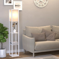 Standing Floor Lamp with 4-Tier Storage Shelf,