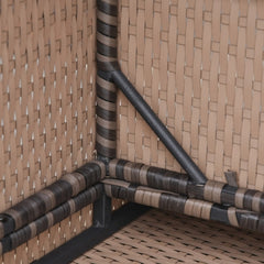 6 Piece Rattan Outdoor Sofa Set with Storage Table
