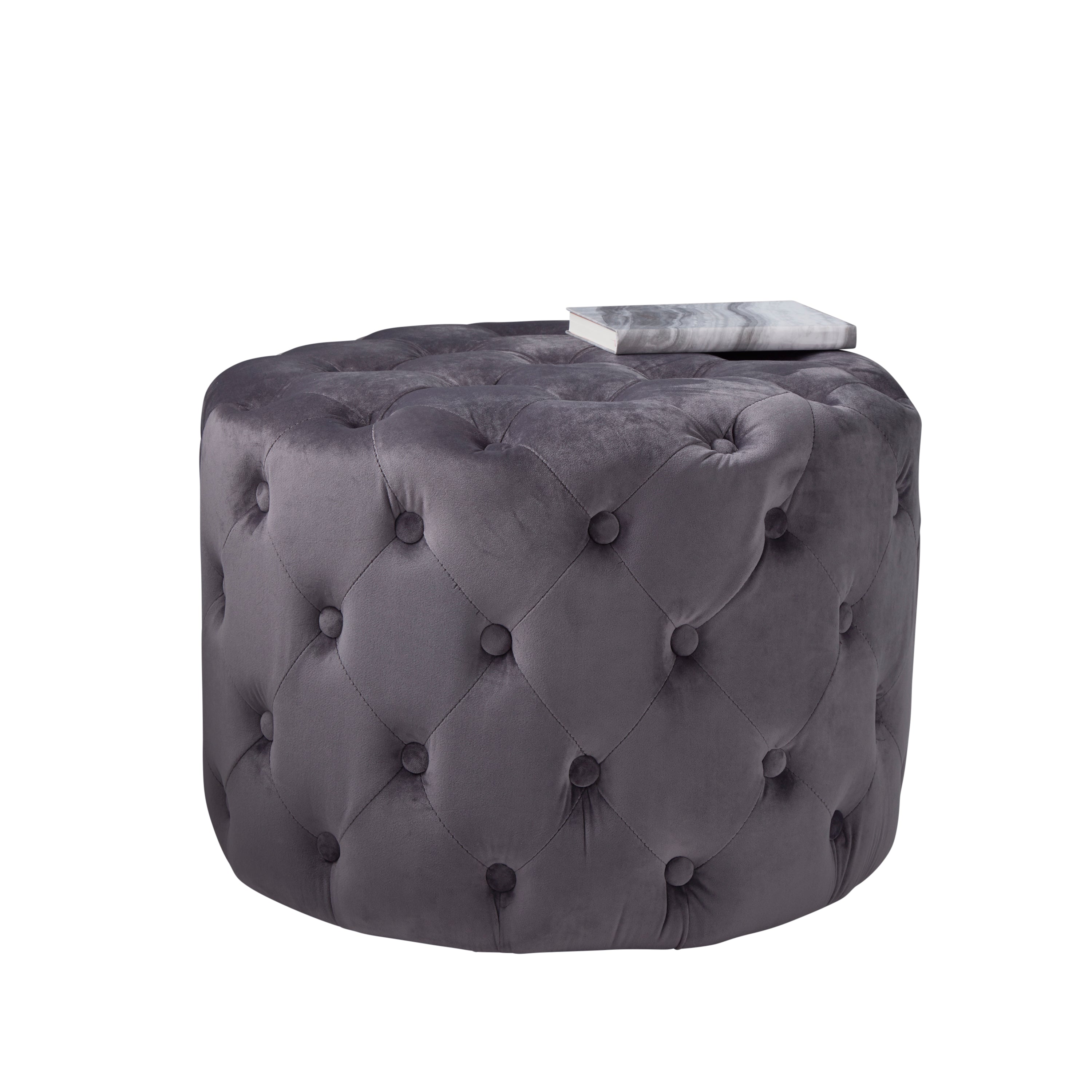 Tufted Velvet Pouffe