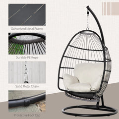 Rattan Hanging Egg Chair – Brown – Buy Online