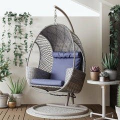 Rattan Hanging Egg Chair with Stand