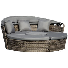 Rattan Outdoor Daybed with Canopy