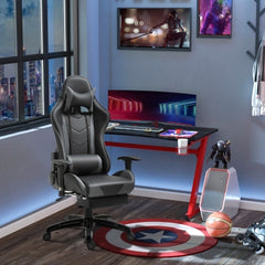 Gaming Chair, PU Leather - Red, Black