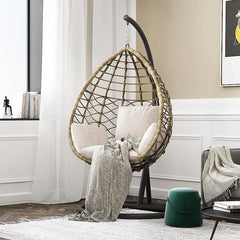 Rattan Hanging Egg Chair with Stand
