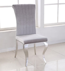 Liyana Black Velvet Dining Chair with Chrome Legs