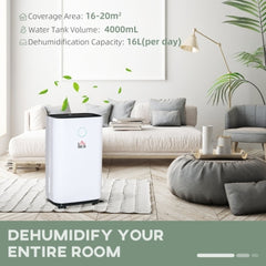 Quiet Dehumidifier for Home 20L/Day, with LED Screen, Sleep Mode, 24H Timer, Electric Air Dehumidifier for Damp Laundry Bedroom Basement