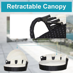 Rattan Outdoor Daybed with Canopy