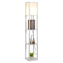 Standing Floor Lamp with 4-Tier Storage Shelf,