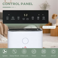 Quiet Dehumidifier for Home 20L/Day, with LED Screen, Sleep Mode, 24H Timer, Electric Air Dehumidifier for Damp Laundry Bedroom Basement