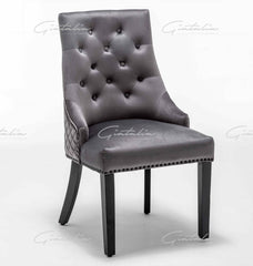 Cambridge Grey Tufted Velvet Chair