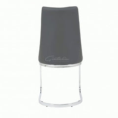 Curva Grey French Velvet  Chair