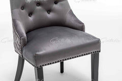 Cambridge Grey Tufted Velvet Chair