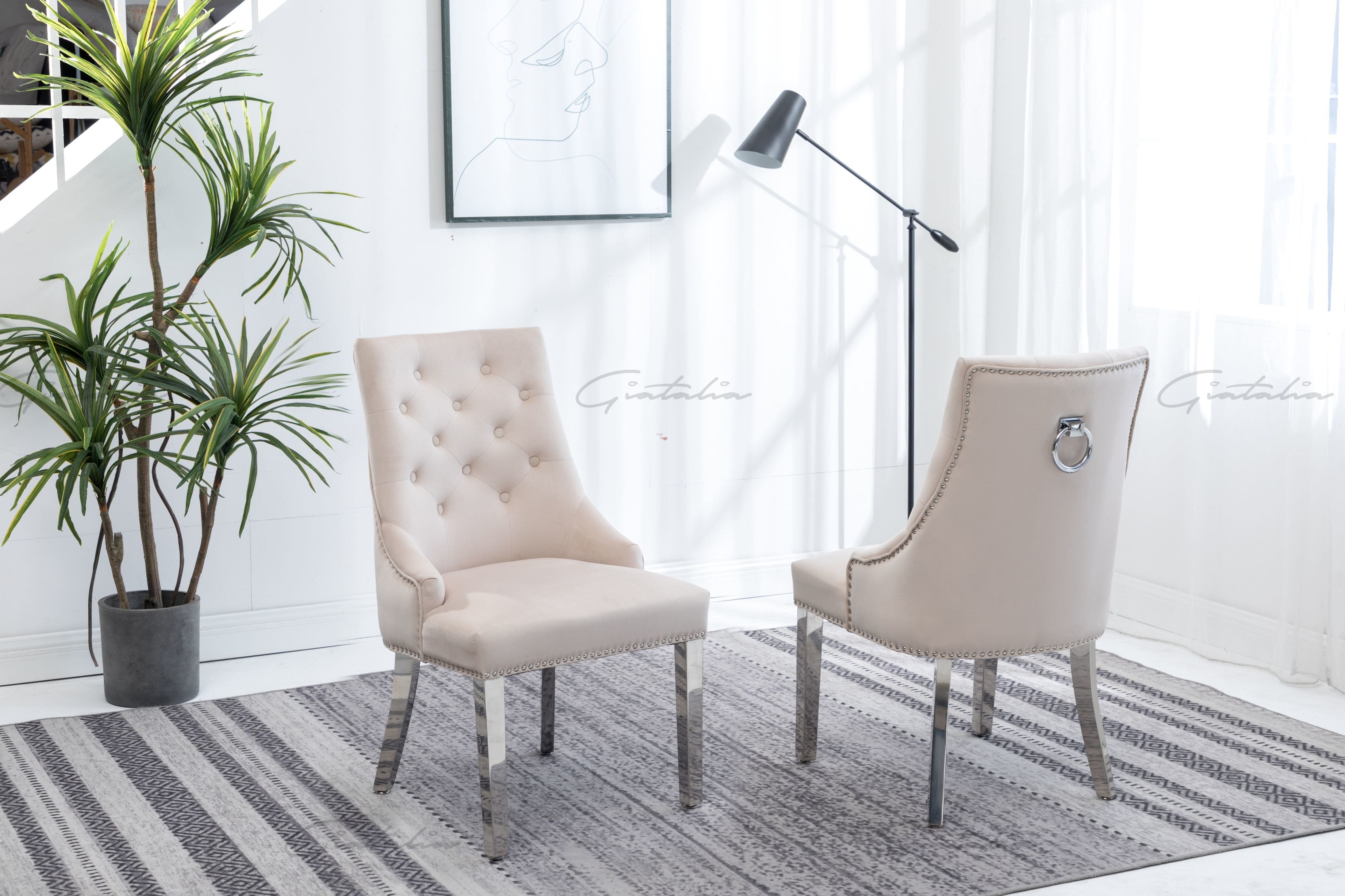Knightsbridge Cream Knocker Back Chair