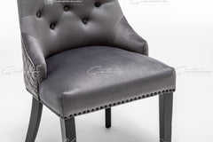 Cambridge Grey Tufted Velvet Chair