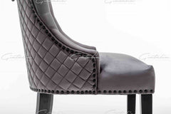 Cambridge Grey Tufted Velvet Chair