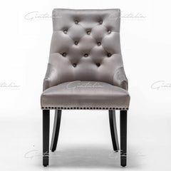 Cambridge Grey Tufted Velvet Chair
