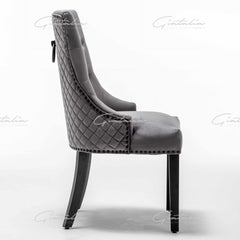 Cambridge Grey Tufted Velvet Chair