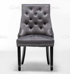Cambridge Grey Tufted Velvet Chair