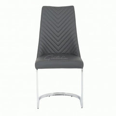 Curva Grey French Velvet  Chair