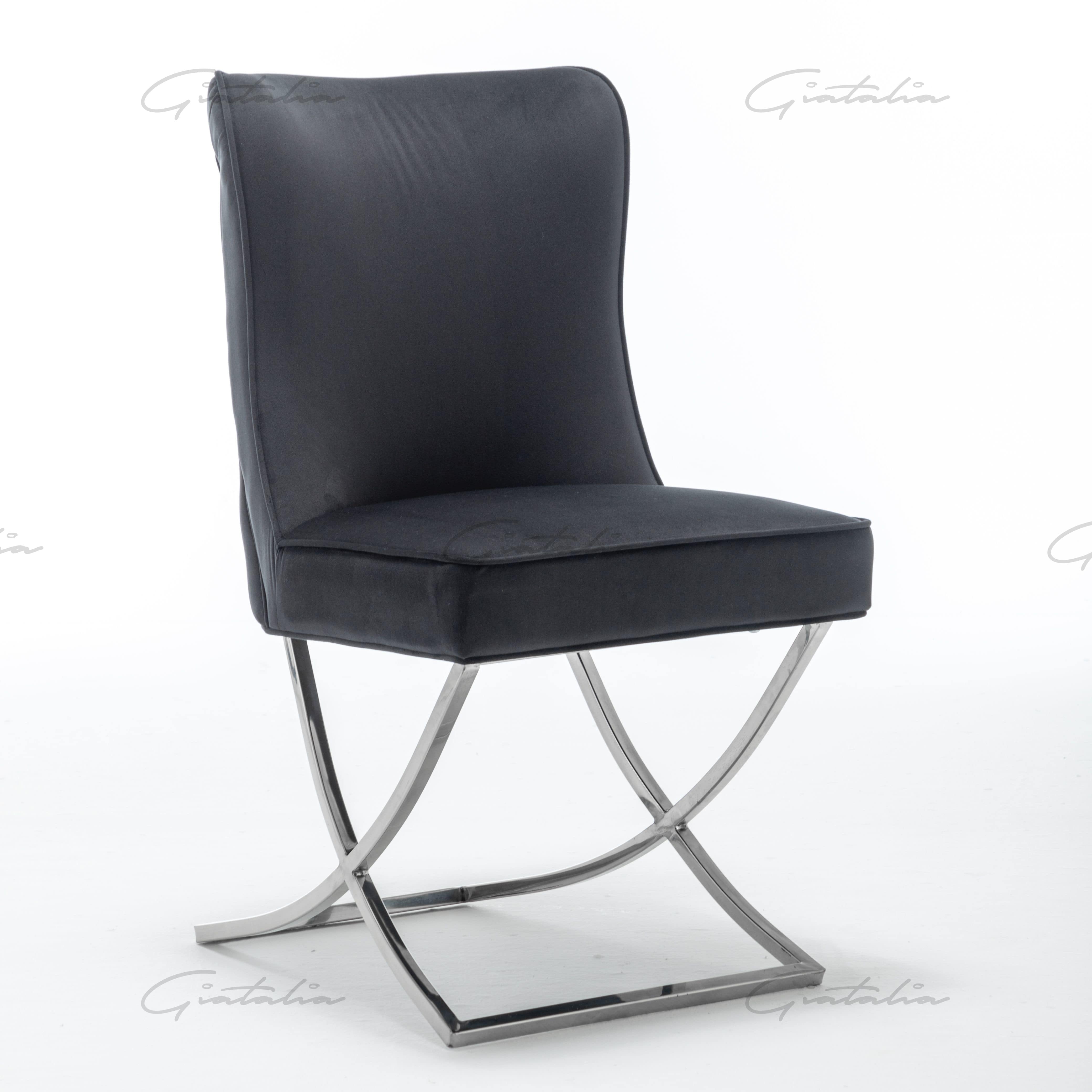 Belgravia Black Velvet Chair