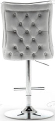 Belgravia  Black Velvet Button Back Barstool