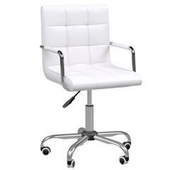 Mid Back Leather Office Desk Chair, Swivel Computer Chair