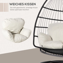 Rattan Hanging Egg Chair – Brown – Buy Online