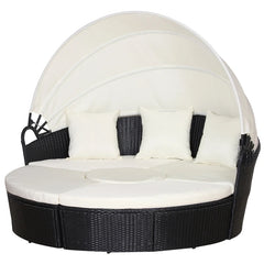 Rattan Outdoor Daybed with Canopy