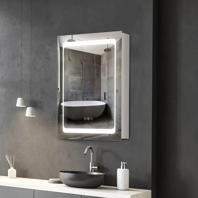 LED Illuminated Bathroom Mirror Cabinet with LED Lights