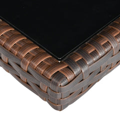 11 piece Rattan Garden Furniture Patio Dining Set 10-seater Cube Sofa Weave Wicker