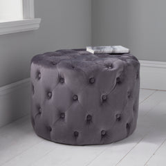 Tufted Velvet Pouffe