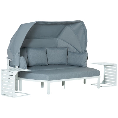 4 Pieces Outdoor Garden Lounge Set with Canopy