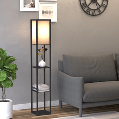 Standing Floor Lamp with 4-Tier Storage Shelf,