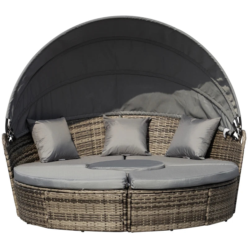 Rattan Outdoor Daybed with Canopy