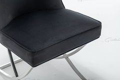 Belgravia Black Velvet Chair