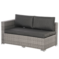 4 Piece Half Square Rattan Garden Sofa Set